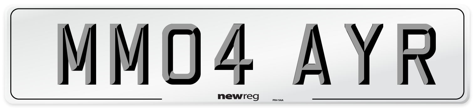 MM04 AYR Number Plate from New Reg